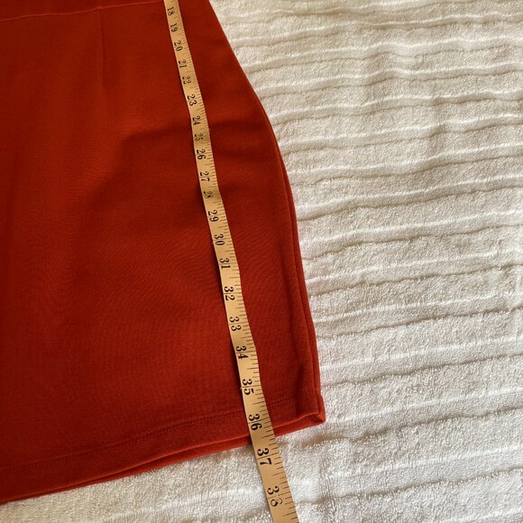 "Peplum" style dress, dark orange (copper-ish) - Picture 9 of 12